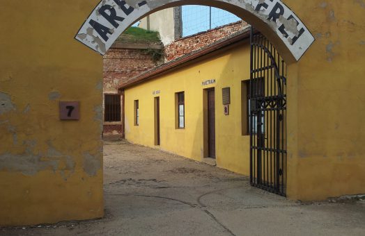 Terezin Concentration Camp - Sign "Arbeit Macht Frei"